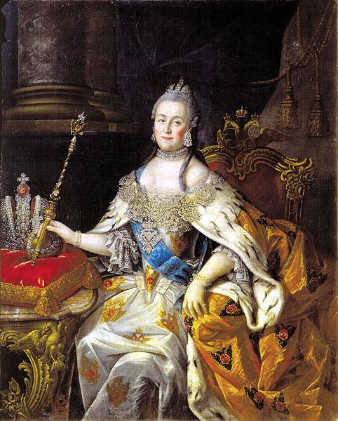 Aleksey Antropov Portrait of Catherine II, Oil, Canvass, Tver Art Gallery